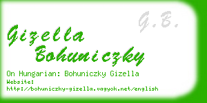 gizella bohuniczky business card